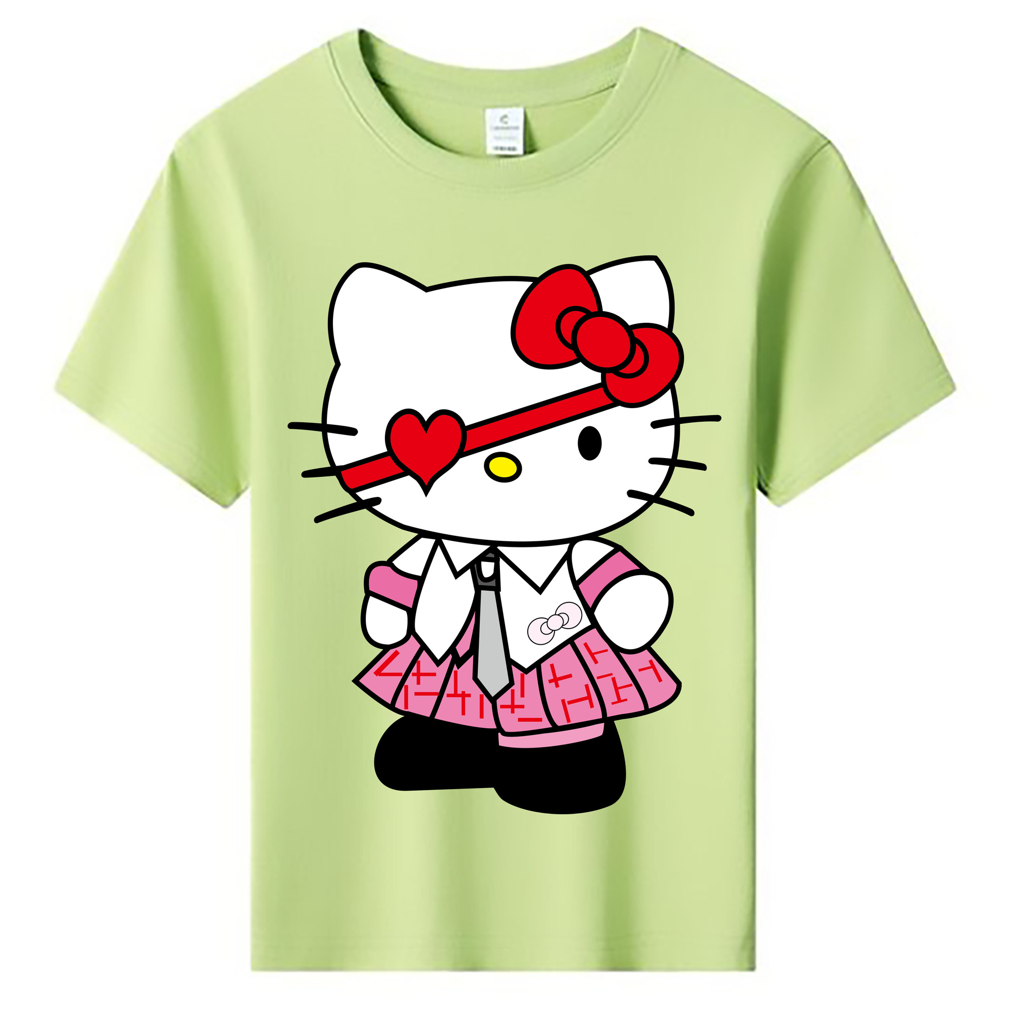 （画像用） Hello Kitty ハローキティ 綿100％キッズTシャツ（フロントプリント）